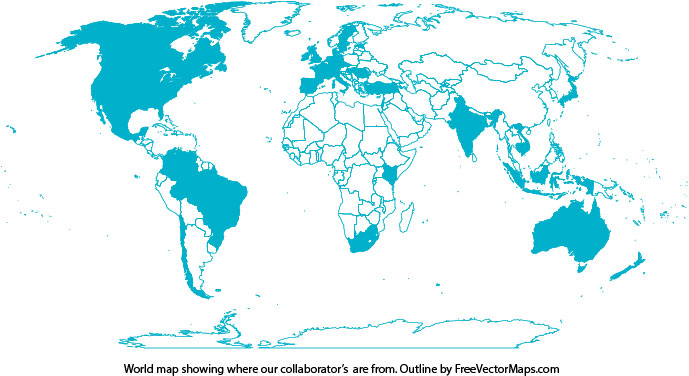Collaborators Map blue